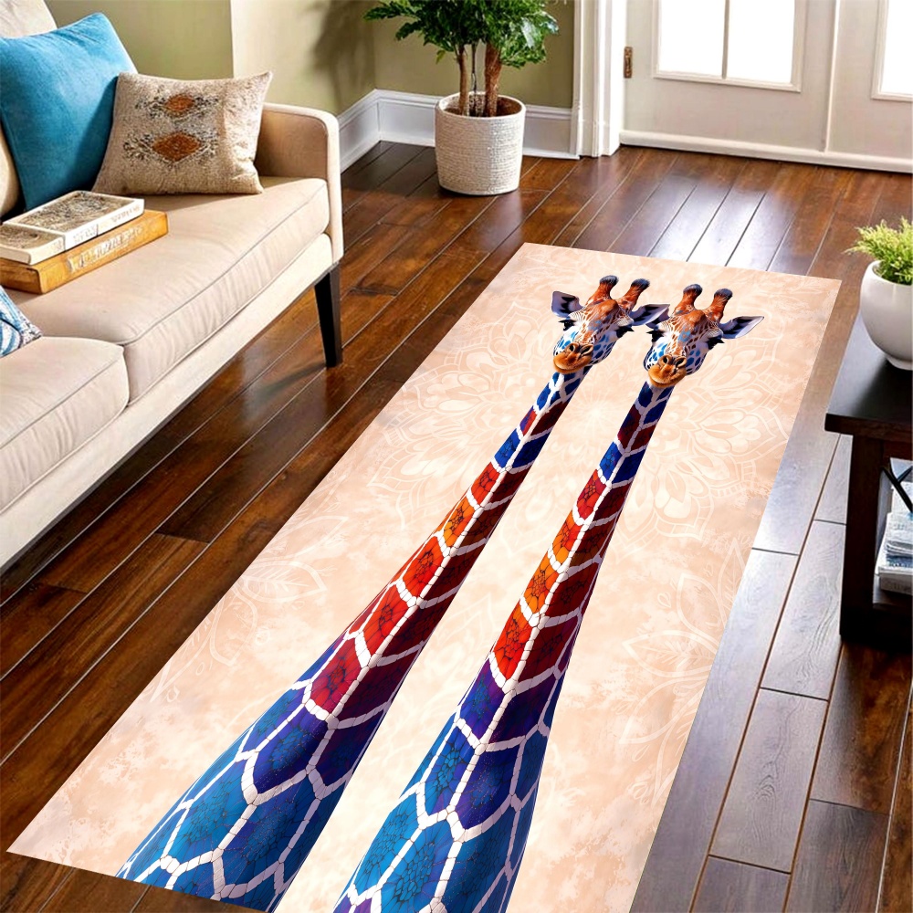 Commercial Printing & Packaging Pvt Ltd Photos - Tapis long à motif girafe dégradé,