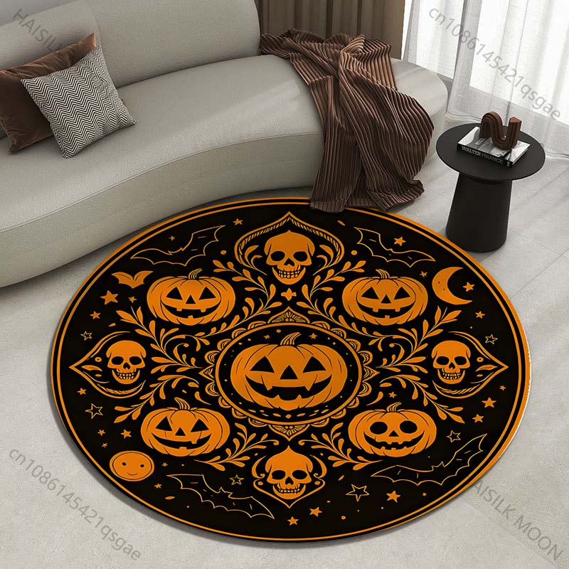 Commercial Printing And Design - Tapis rond imprimé avec motif citrouille