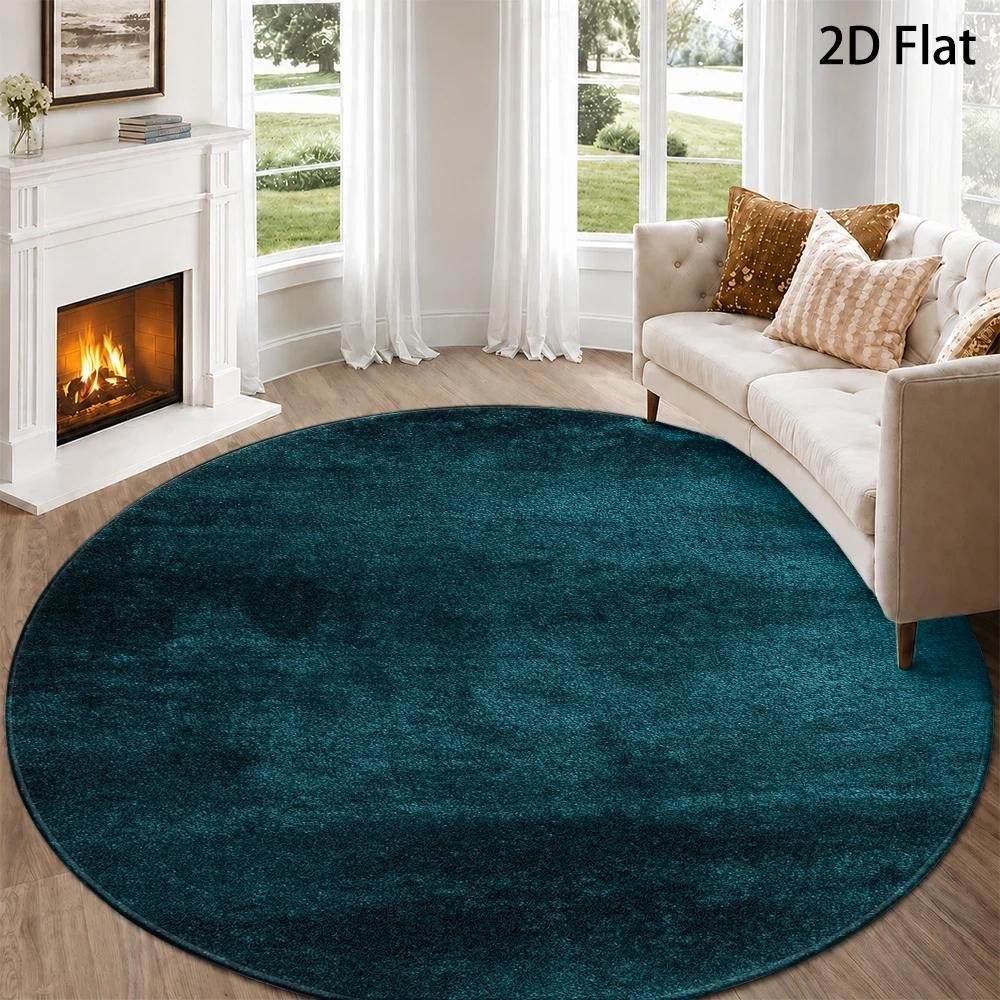 Tapis rond bleu sarcelle avec  - Commercial Road Printing avis et prix