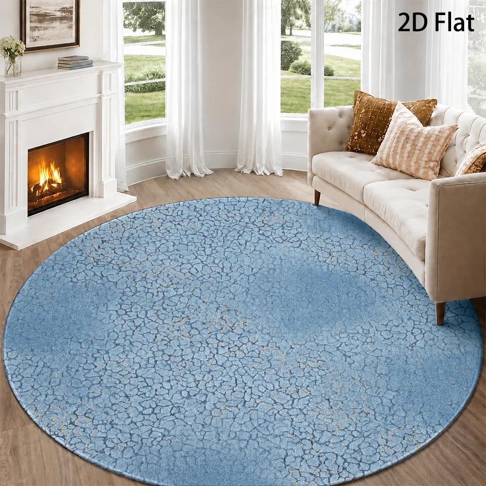 Tapis rond bleu sarcelle avec  - Commercial Road Printing avis et prix