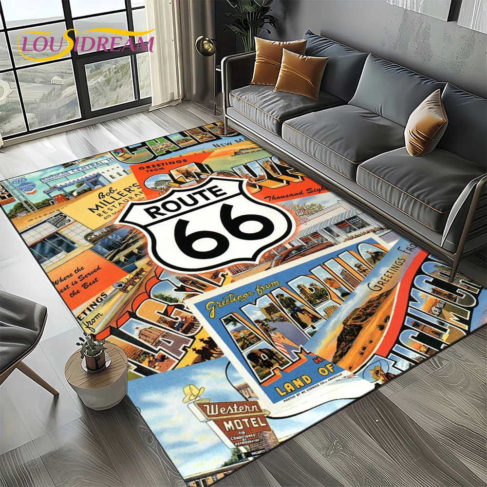 Route 66 rétro amérique histor - Commercial Road Printing avis et prix