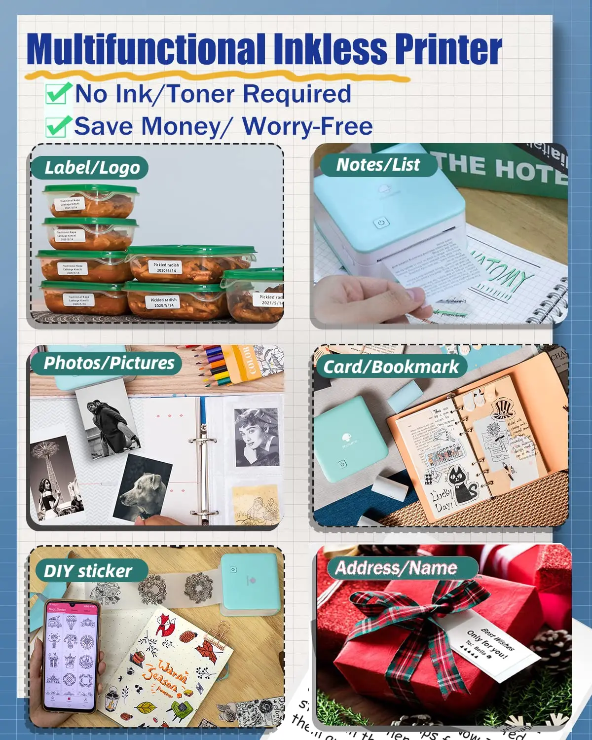 Phomemo M02Pro Mini imprimante - Commercial Printing Labels avis et prix